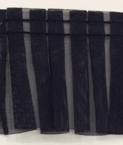 Plisado organza plisado de tul negro 4