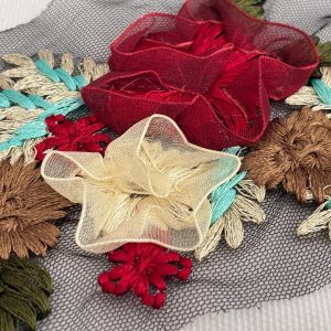 Aplicación bordado flores